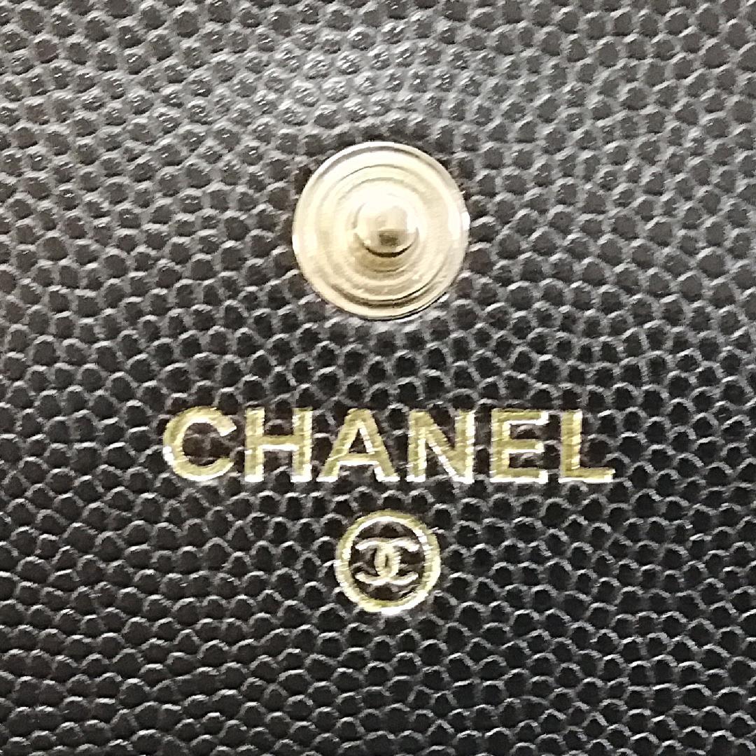 Chanel Caviar Leather Quilted Wallet Black — view 5