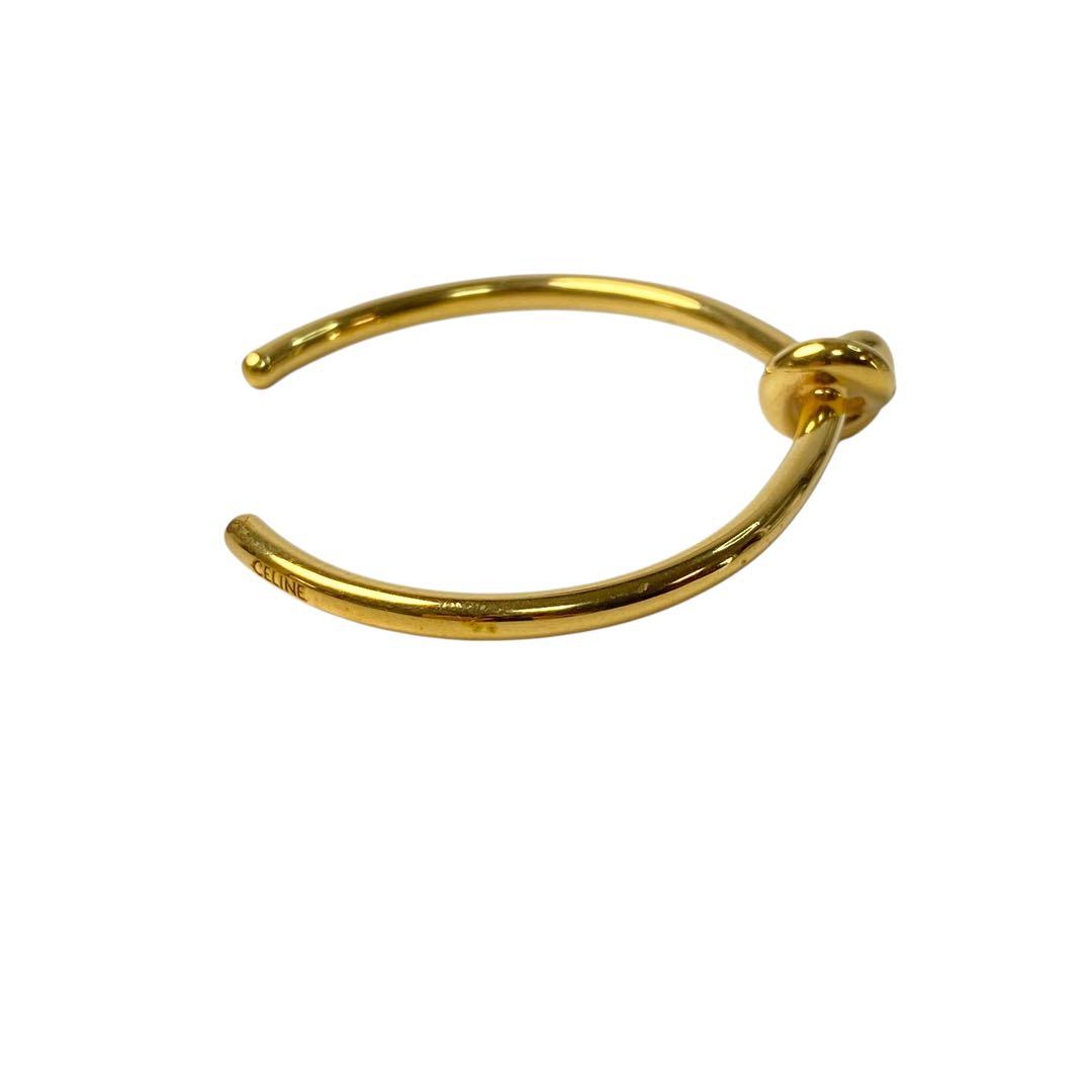 Celine Knot Extra Thin Bracelet Gold Finish Brass — view 5