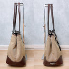 Prada Jacquard Canvas Tote Logo Brown — view 4