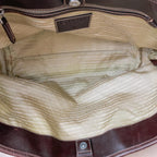 Prada Jacquard Canvas Tote Logo Brown — view 9