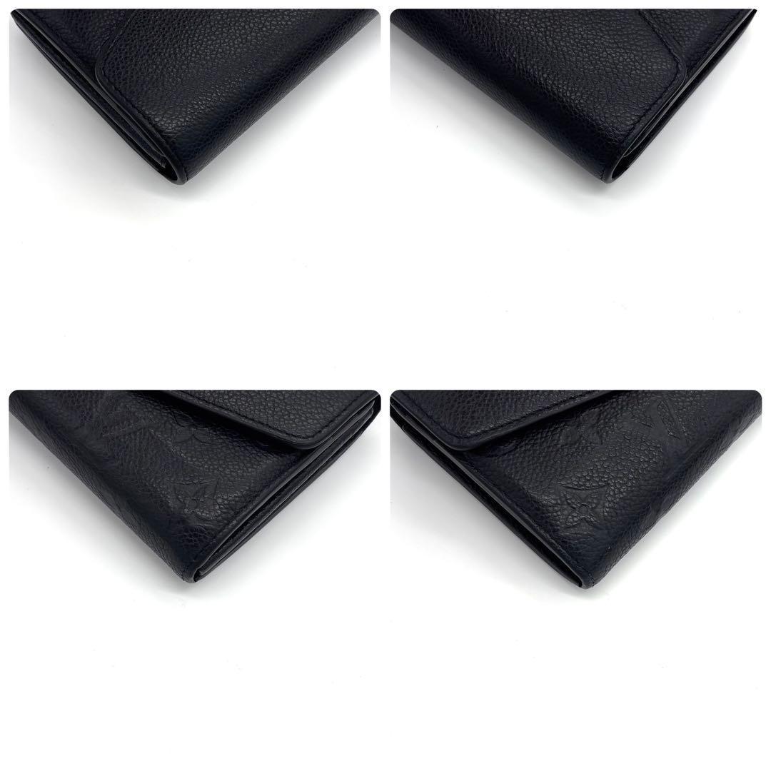 Louis Vuitton Monogram Empreinte Portefeuille Sarah Noir Black Wallet — view 7
