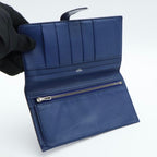 Hermes Bearn Classic Chevre Blue Wallet — view 3