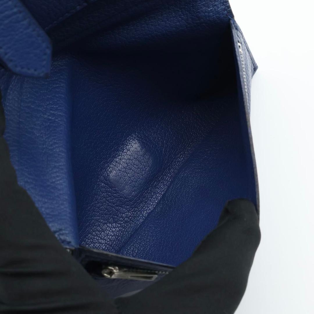 Hermes Bearn Classic Chevre Blue Wallet — view 4