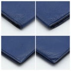 Hermes Bearn Classic Chevre Blue Wallet — view 8