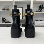 Gucci Double Leather Bijoux Belt Side Gore Short Boots — view 6