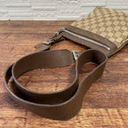 Gucci GG Canvas Leather Shoulder Bag Messenger Brown — view 7