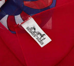 Hermes Ribbon Pattern Shawl Red Scarf — view 4