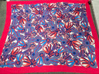 Hermes Ribbon Pattern Shawl Red Scarf — view 6