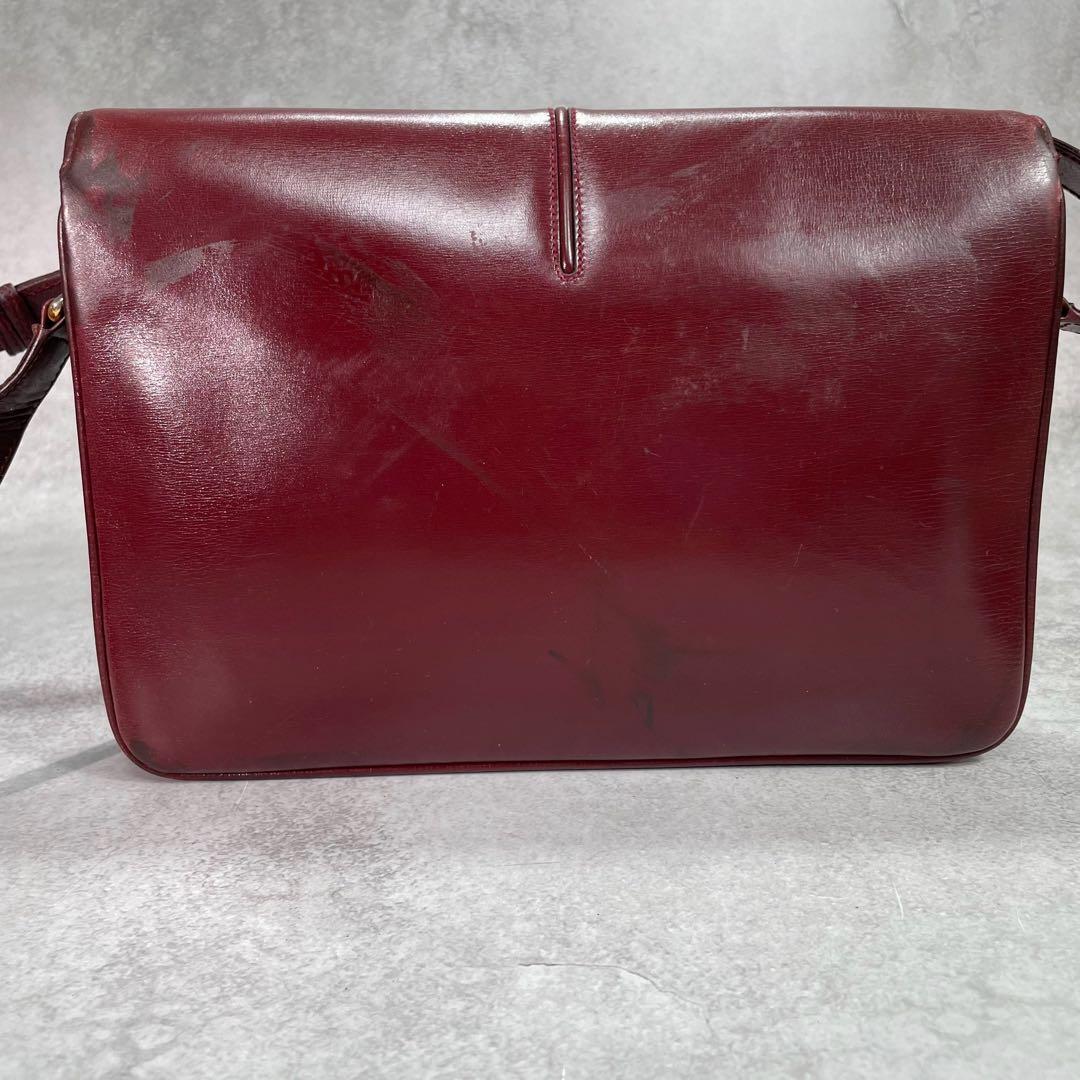 Gucci Shoulder Bag Horsebit Bordeaux Leather — view 3