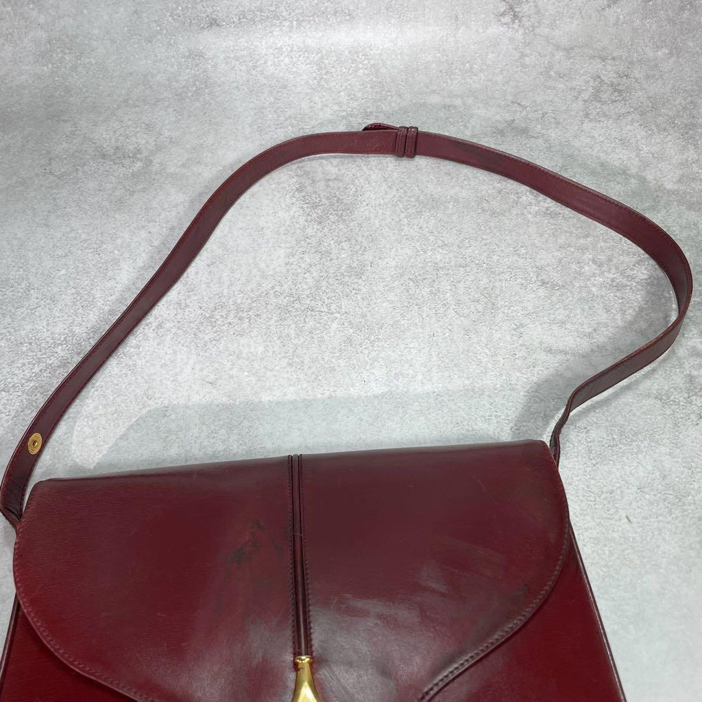 Gucci Shoulder Bag Horsebit Bordeaux Leather — view 4