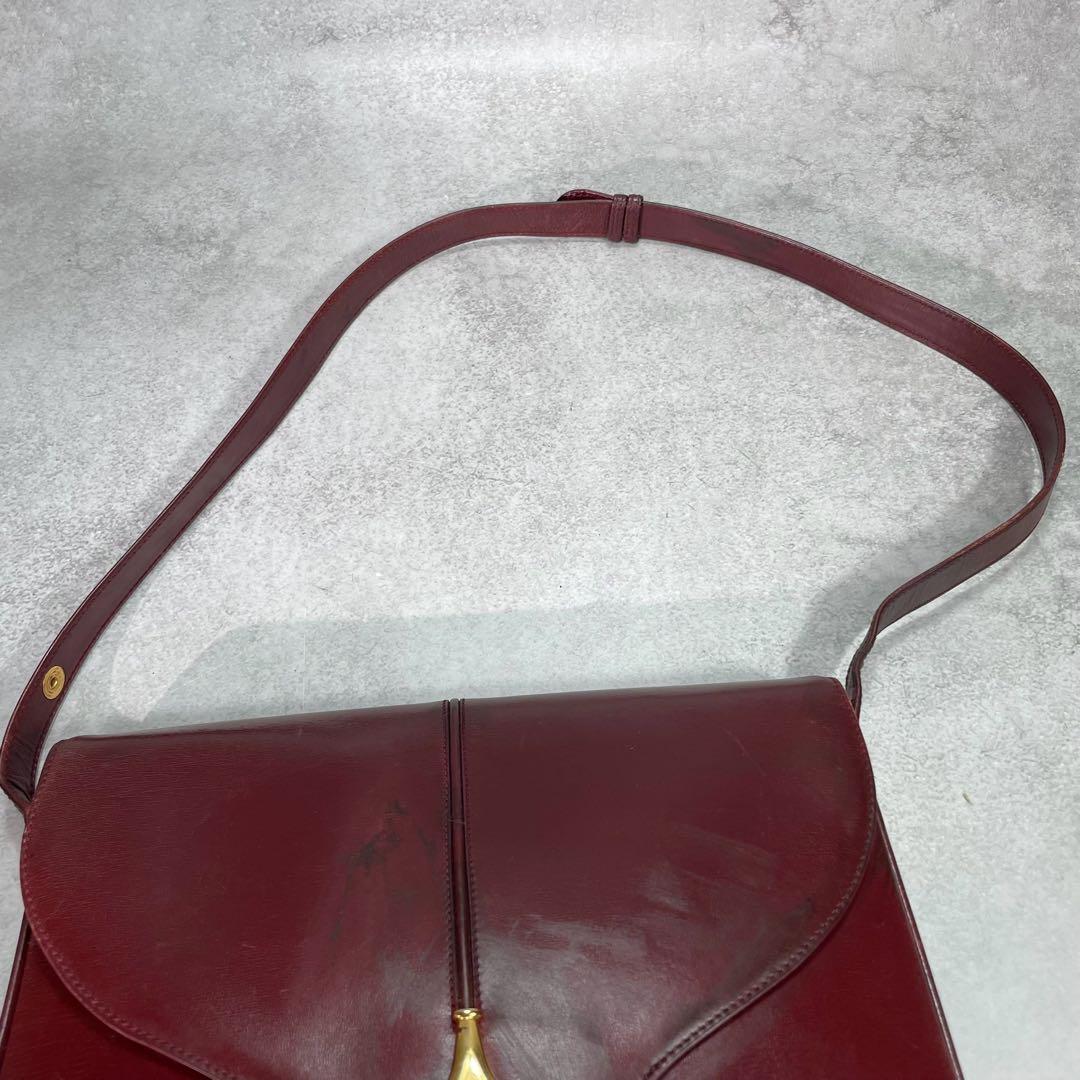 Gucci Shoulder Bag Horsebit Bordeaux Leather — view 4