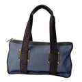 Fendi Zucca Denim Boston Bag Blue Brown