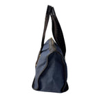 Fendi Zucca Denim Boston Bag Blue Brown — view 4