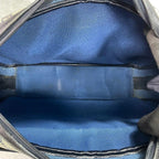 Gucci GG Sherry Line Shoulder Bag Navy Leather Logo — view 5