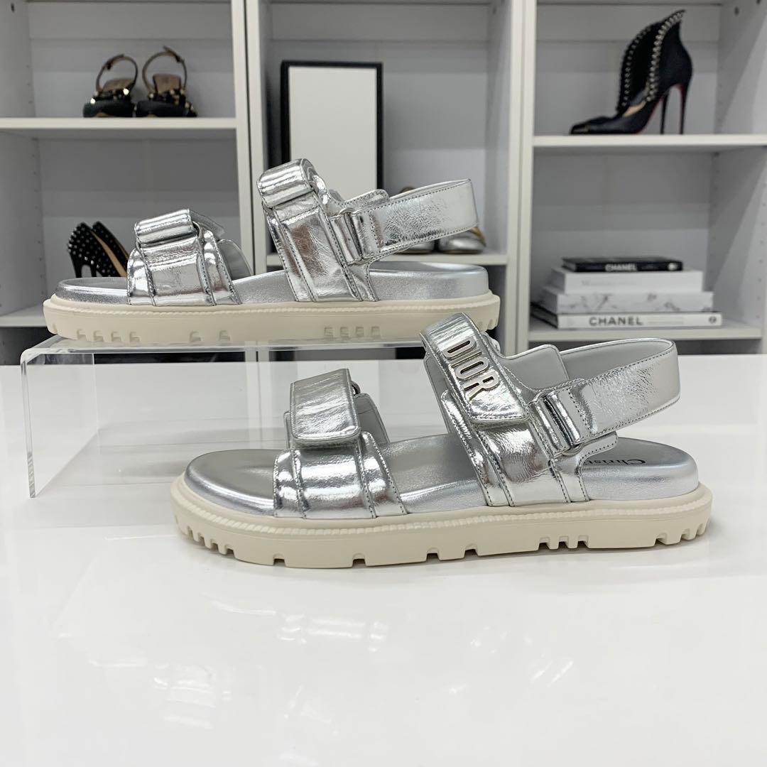 Dior Act Leather Logo Velcro Sandals — view 3