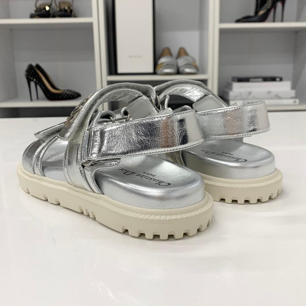 Dior Act Leather Logo Velcro Sandals — view 4