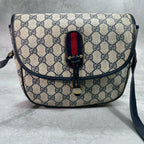 Gucci GG Sherry Line Shoulder Bag Navy Leather — view 2