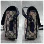 Gucci GG Sherry Line Shoulder Bag Navy Leather — view 7