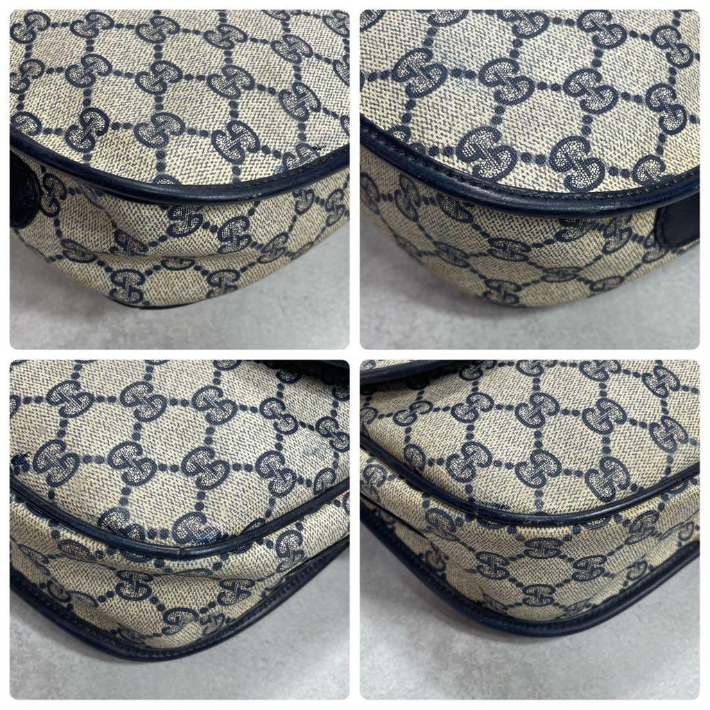 Gucci GG Sherry Line Shoulder Bag Navy Leather — view 9