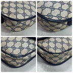 Gucci GG Sherry Line Shoulder Bag Navy Leather — view 9