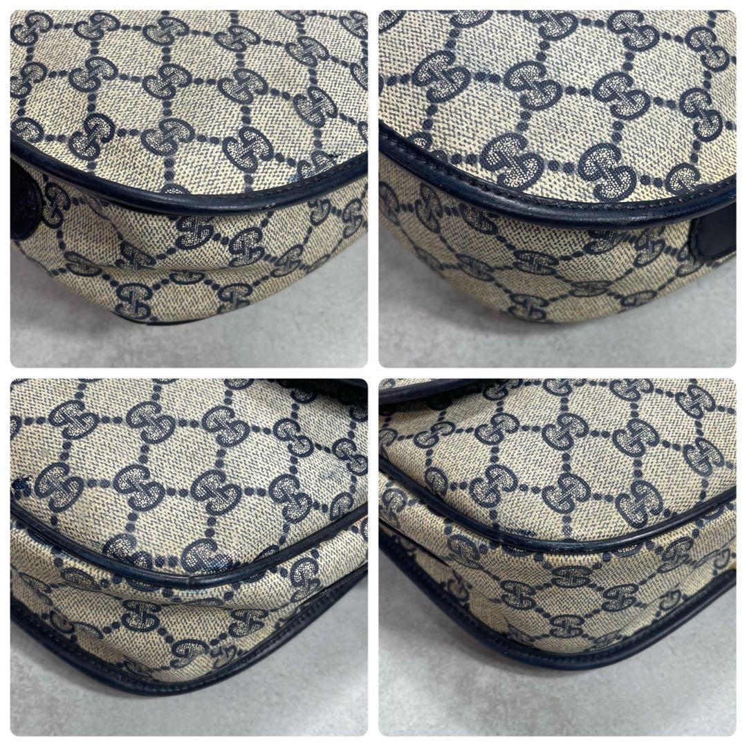 Gucci GG Sherry Line Shoulder Bag Navy Leather — view 9