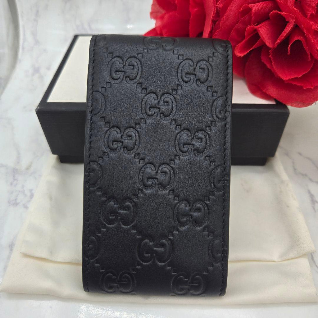 Gucci Guccissima Shi Galet Tobacco Case Black — view 2