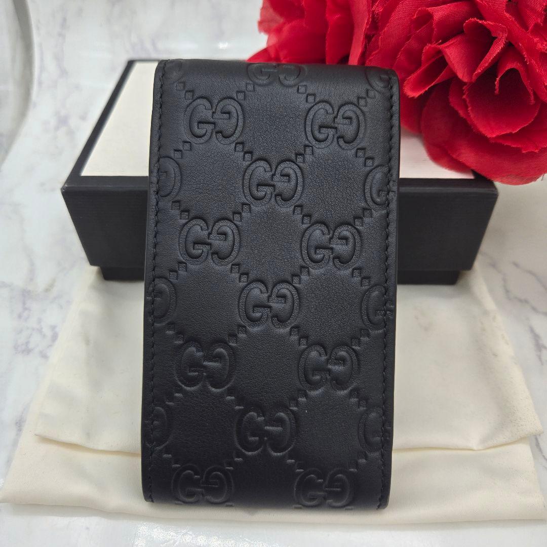 Gucci Guccissima Shi Galet Tobacco Case Black — view 2