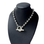 Gucci Polished Ball Chain Necklace 925 Sterling Silver