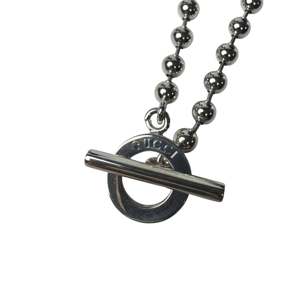 Gucci Polished Ball Chain Necklace 925 Sterling Silver — view 2