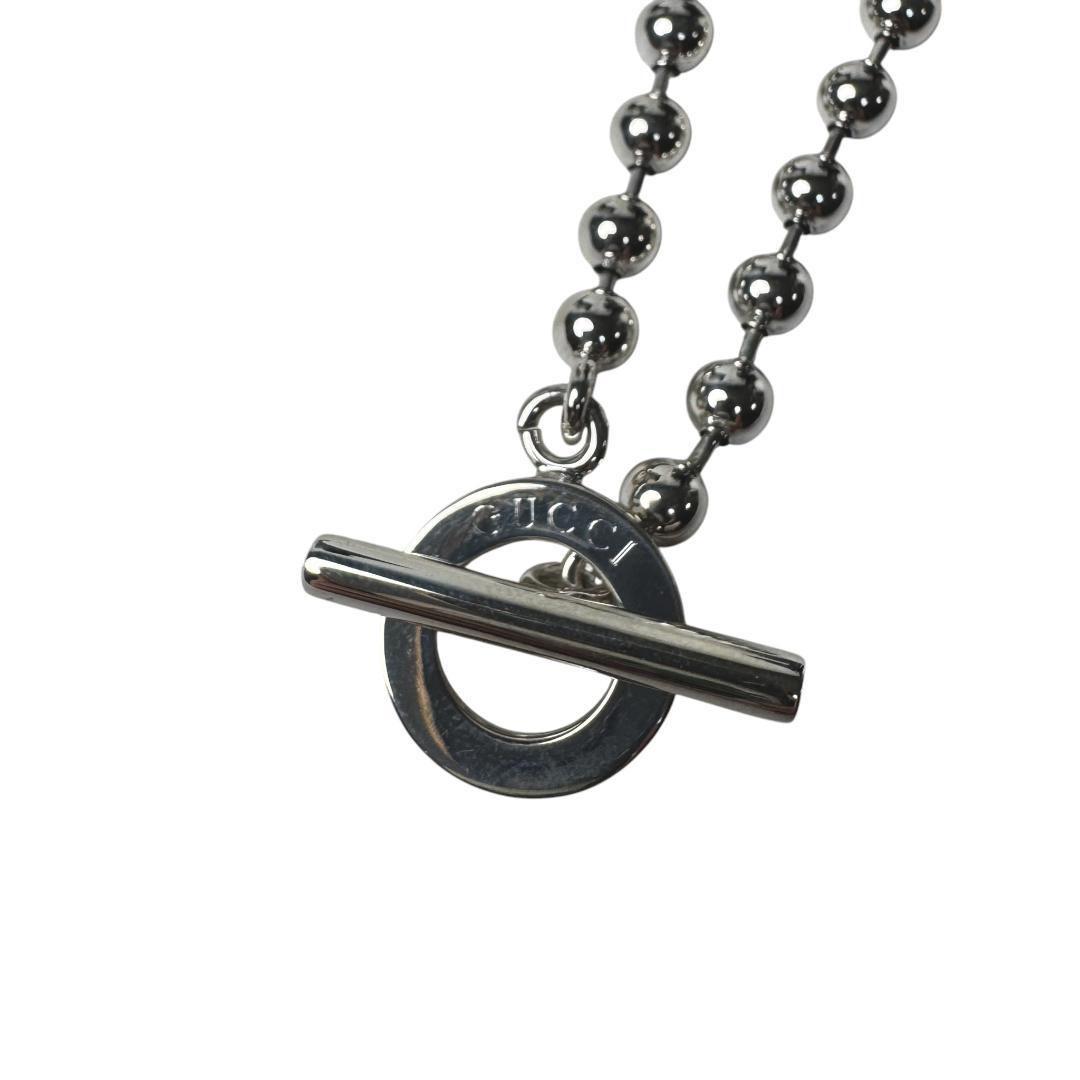 Gucci Polished Ball Chain Necklace 925 Sterling Silver — view 2