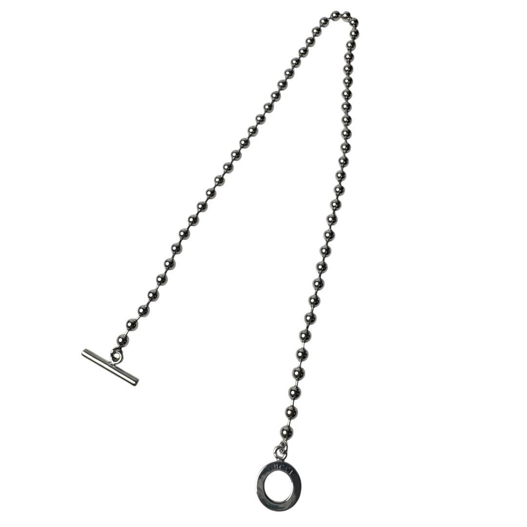 Gucci Polished Ball Chain Necklace 925 Sterling Silver — view 5