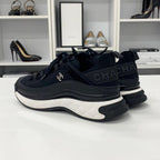 Chanel CC Logo Fabric Leather Suede Sneakers — view 5