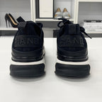 Chanel CC Logo Fabric Leather Suede Sneakers — view 6