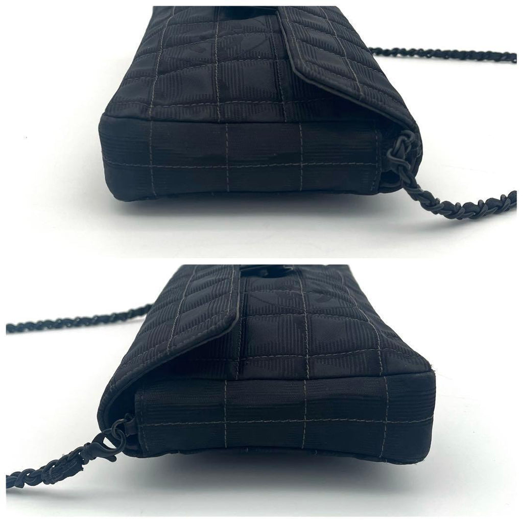 Chanel New Travel Line Chocolate Bar Shoulder Bag Black — view 7