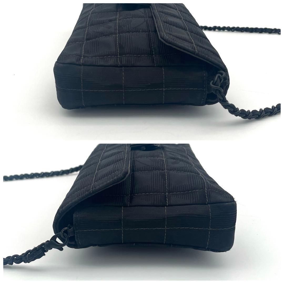 Chanel New Travel Line Chocolate Bar Shoulder Bag Black — view 7