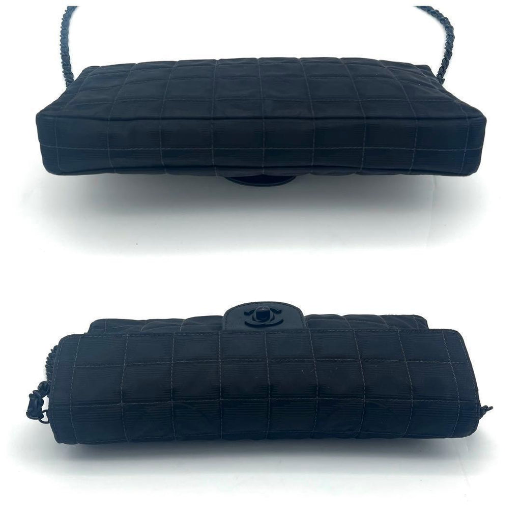 Chanel New Travel Line Chocolate Bar Shoulder Bag Black — view 8