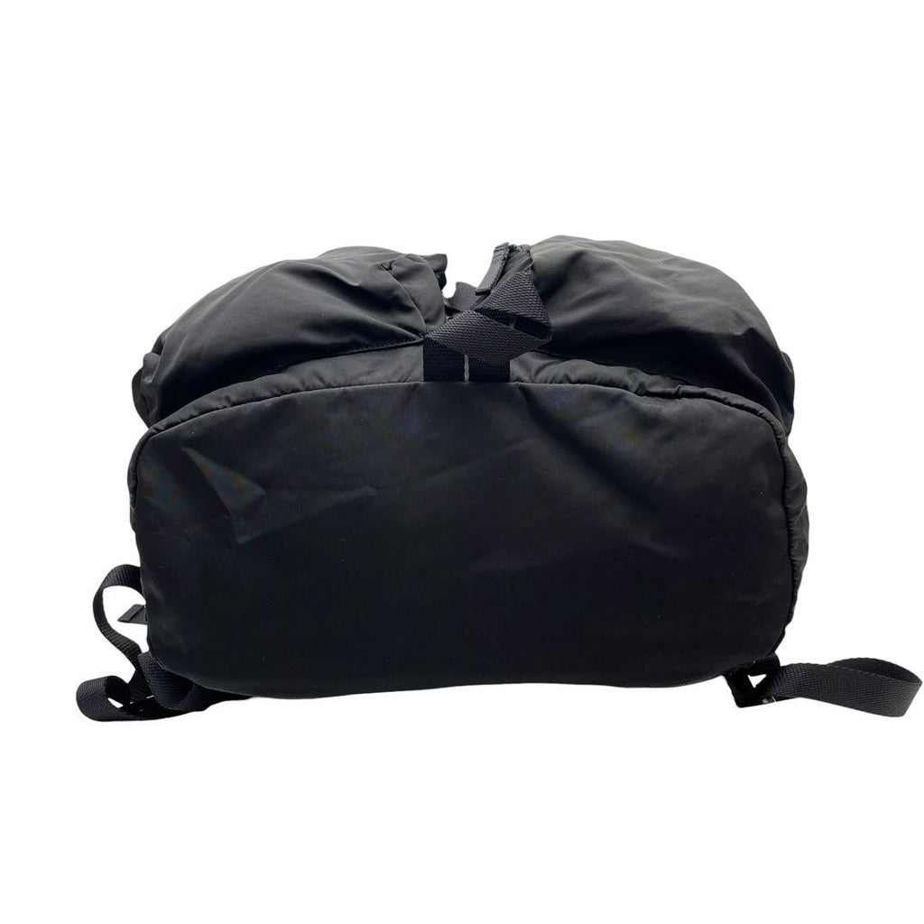 Prada Nylon Triangular Plate Logo Backpack Black — view 4
