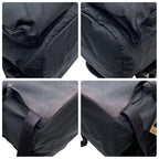 Prada Nylon Triangular Plate Logo Backpack Black — view 5
