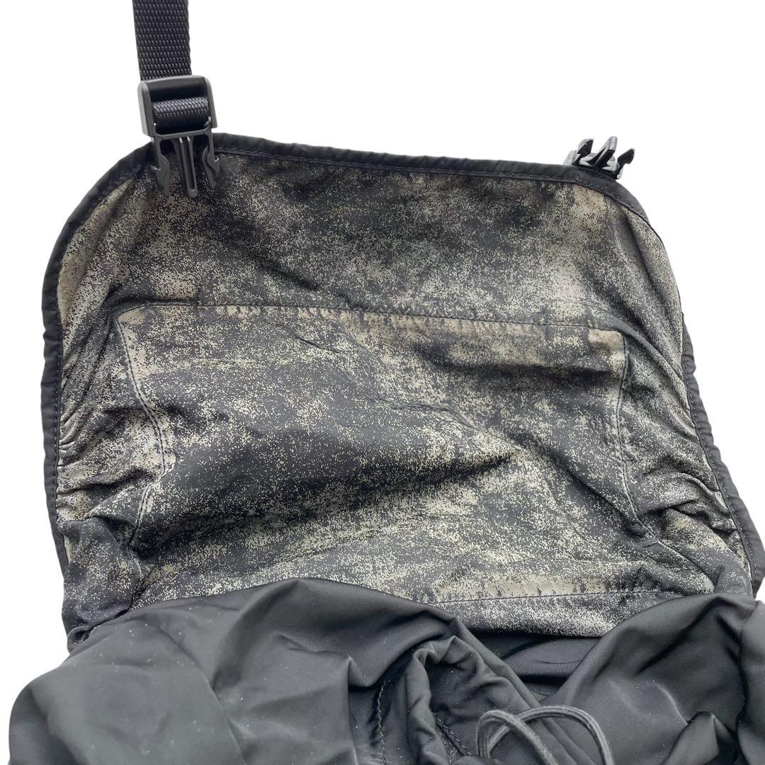 Prada Nylon Triangular Plate Logo Backpack Black — view 6
