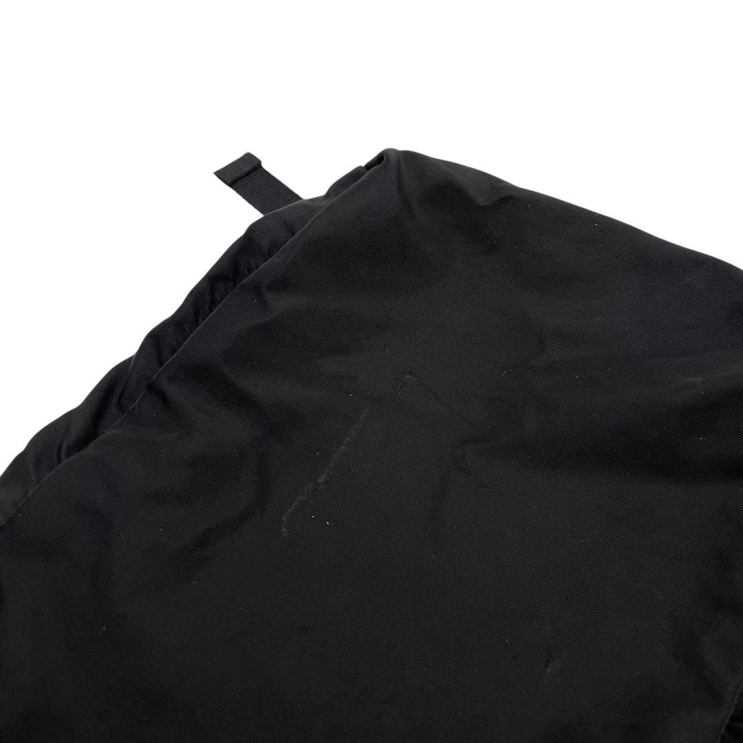 Prada Nylon Triangular Plate Logo Backpack Black — view 7