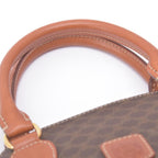Celine Macadam Pattern 2-Way Handbag Leather Brown — view 5