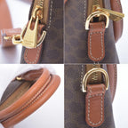 Celine Macadam Pattern 2-Way Handbag Leather Brown — view 8
