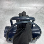 Gucci Handbag Navy Leather Gold — view 4