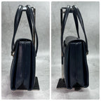 Gucci Handbag Navy Leather Gold — view 8