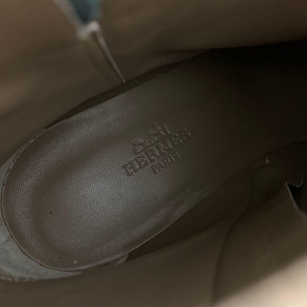 Hermes Saint Germain Kelly Leather Short Boots Black — view 8
