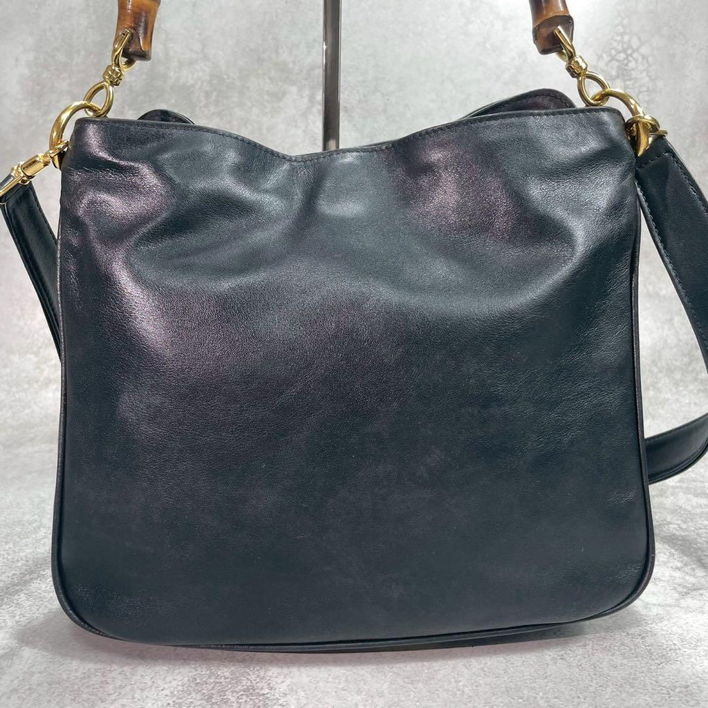 Gucci Shoulder Bag 2-Way Bamboo Black Leather — view 2