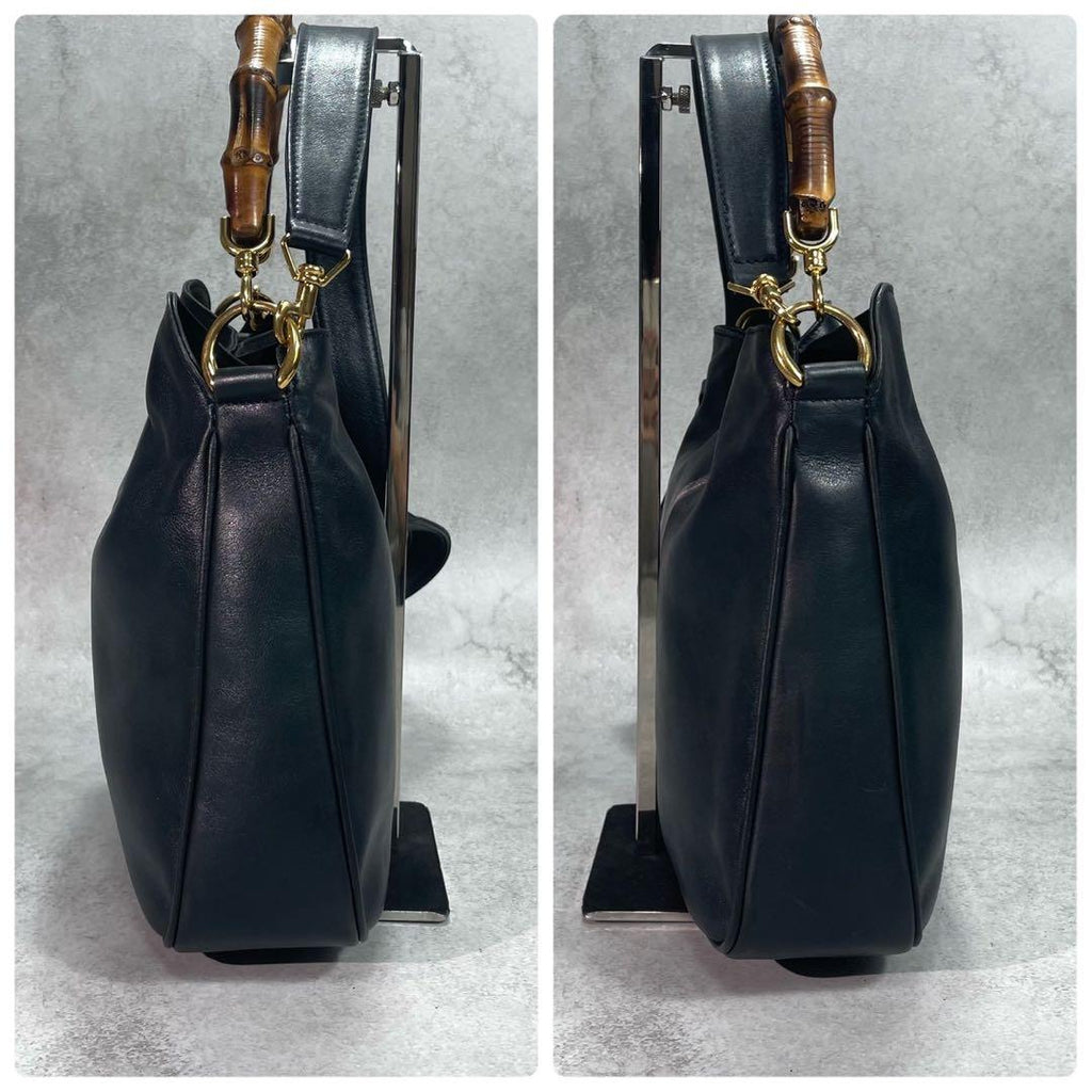 Gucci Shoulder Bag 2-Way Bamboo Black Leather — view 7