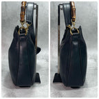 Gucci Shoulder Bag 2-Way Bamboo Black Leather — view 7