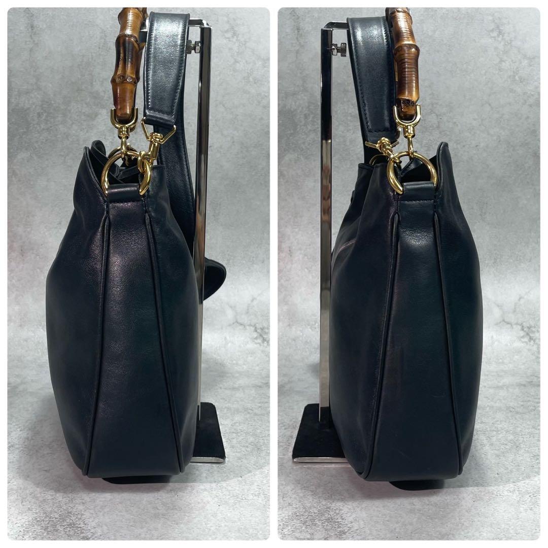Gucci Shoulder Bag 2-Way Bamboo Black Leather — view 7