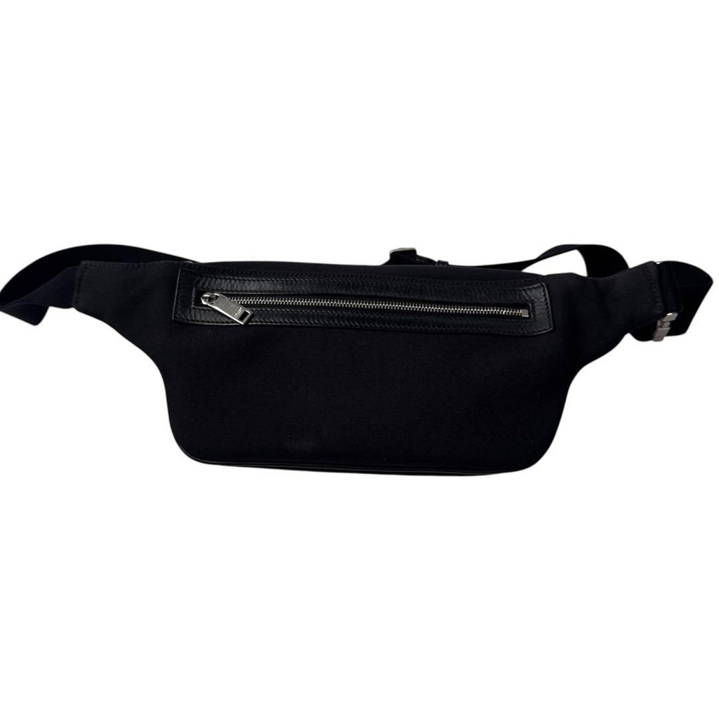 Saint Laurent Waist Pouch Canvas Belt Bag Black — view 3